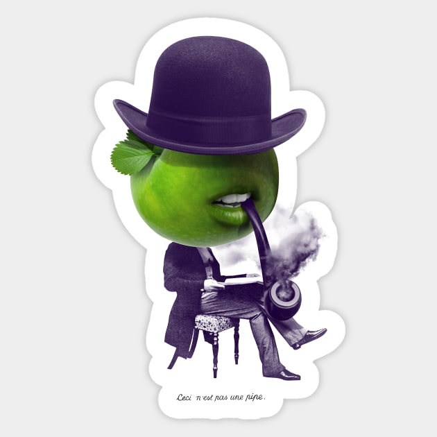 Magritte Sticker by dracoimagem